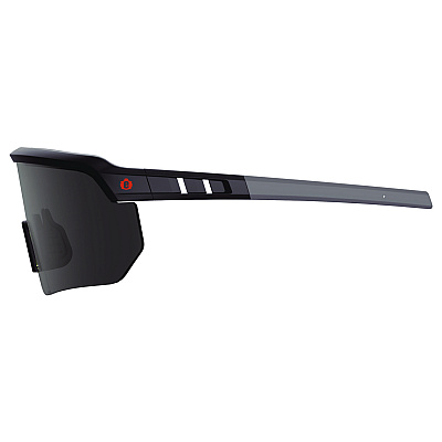ergodyne Skullerz AEGIR-AFASPM Anti-Scratch and Enhanced Anti-Fog Safety Glasses, Matte Black Frame, Smoke Polycarb Lens (EGO55063)