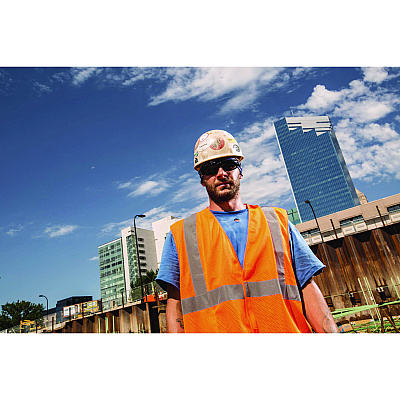 ergodyne GloWear 8205HL-ECO Class 2 Recycled Hi-Vis Vest, Mesh, Polyester, Small/Medium, Orange (EGO21993)