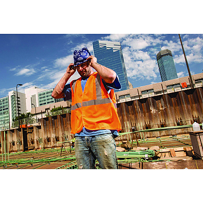 ergodyne GloWear 8205HL-ECO Class 2 Recycled Hi-Vis Vest, Mesh, Polyester, Large/X-Large, Orange (EGO21995)