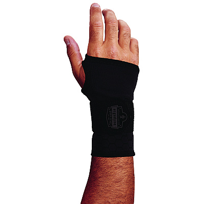 ergodyne ProFlex 680 Wrist Support Sleeve - Single Strap, Small, Fits Left Hand/Right Hand, Black (EGO16626)