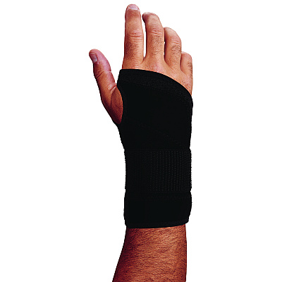 ergodyne ProFlex 4005 Wrist Brace Support with Single Strap, Large, Fits Right Hand, Black (EGO70146)