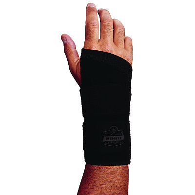 ergodyne ProFlex 4015 Wrist Brace Support with Double Strap, X-Large, Fits Right Hand, Black (EGO70155)