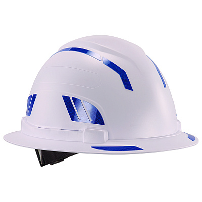 ergodyne Skullerz 8961 Reflective Hard Hat and Safety Helmet Sticker Kit, 18 Assorted Stickers, Blue (EGO61103)