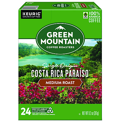 Green Mountain Coffee Roasters Roasters Roasters K-Cup Pods Costa Rica Paraiso, 24/Box (GMT8087)