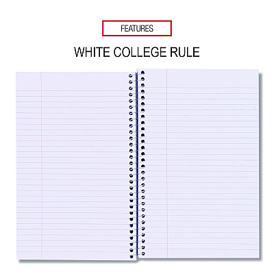 Universal Wirebound Notebook, 3-Subject, Medium/College Rule, Assorted Cover Colors, (120) 9.5 x 6 Sheets, 4/Pack (UNV66414)