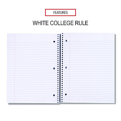 Universal Wirebound Notebook, 5-Subject, Medium/College Rule, Black Cover, (200) 11 x 8.5 Sheets (UNV66500)