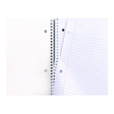 Universal Wirebound Notebook, 1-Subject, Medium/College Rule, Black Cover, (100) 11 x 8.5 Sheets (UNV66600)