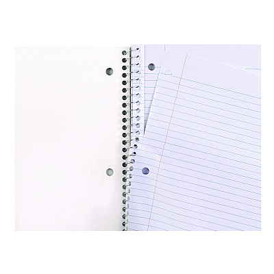 Universal Wirebound Notebook, 1-Subject, Medium/College Rule, Black Cover, (70) 10.5 x 8 Sheets (UNV66610)