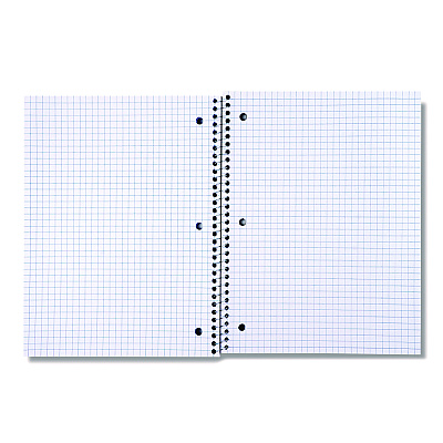 Universal Wirebound Notebook, 1-Subject, Quadrille Rule (4 sq/in), Black Cover, (70) 10.5 x 8 Sheets (UNV66630)