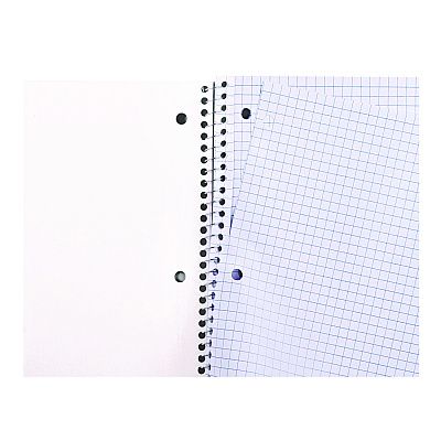 Universal Wirebound Notebook, 1-Subject, Quadrille Rule (4 sq/in), Black Cover, (70) 10.5 x 8 Sheets (UNV66630)