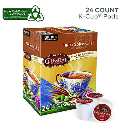Celestial Seasonings India Spice Chai Tea K-Cups, 96/Carton (GMT14738CT)