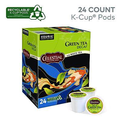 Celestial Seasonings Decaffeinated Green Tea K-Cups, 96/Carton (GMT14737CT)