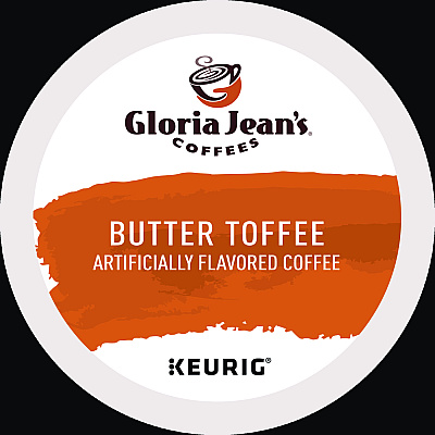 Gloria Jean's Coffees Coffees Coffees Butter Toffee Coffee K-Cups, 96/Carton (DIE60051012CT)