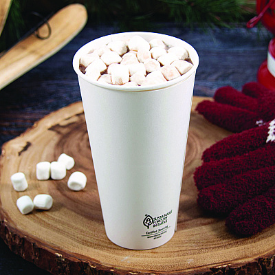 Solo Thermoguard Insulated Paper Hot Cups, 20 oz, White Sustainable Forest Print, 600/Carton (SCCDWTG20W)