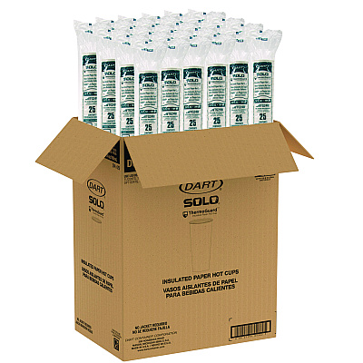 Solo Thermoguard Insulated Paper Hot Cups, 24 oz, White Sustainable Forest Print, 600/Carton (SCCDWTG24W)