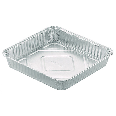 HFA 8" Square Cake Pan, 7.88 x 7.88 x 1.31, Silver, Aluminum, 500/Carton (HFA404835500)