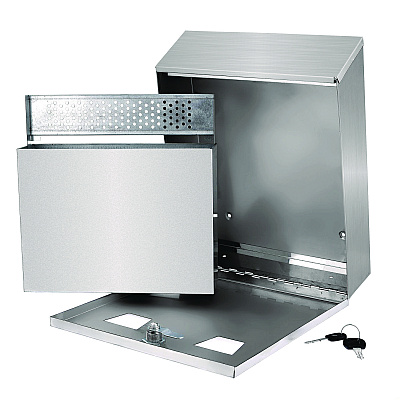 Alpine Wall-Mounted Safe Cigarette Disposal Station Outdoor Ashtray, Stainless Steel (ALHALP49001SS)