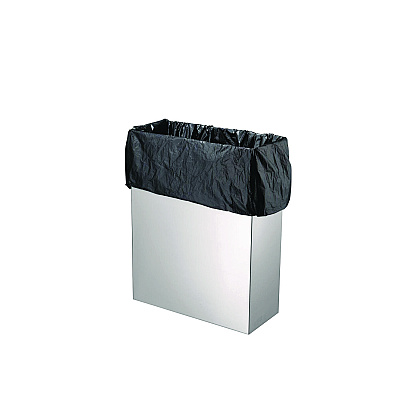 Alpine Stainless Steel Surface-Mounted Waste Receptacle, 6.4 gal, Brushed Stainless Steel (ALHALP491)