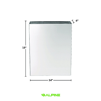 Alpine Stainless Steel Surface-Mounted Waste Receptacle, 6.4 gal, Brushed Stainless Steel (ALHALP491)