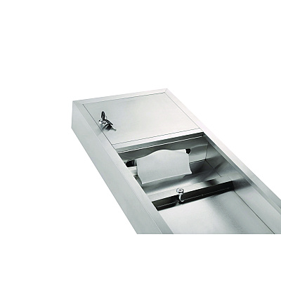 Alpine Stainless Steel Surface-Mounted Paper Towel Dispenser with Waste Receptacle, 28 x 4 x 14 (ALHALP494)