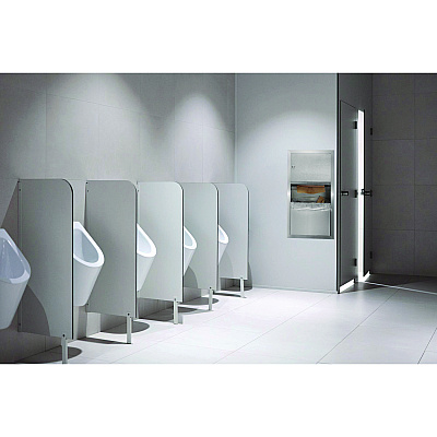 Alpine Recessed Commercial Paper Towel Dispenser with 2 Gal Waste Receptacle, 28 x 4.3 x 14, Stainless Steel (ALHALP495)