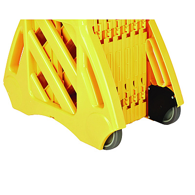 Alpine Expandable Portable Fence Barrier Safety Barricade, Plastic, 1.97 x 153.54 x 39.76, Yellow (ALHALP499BAR)
