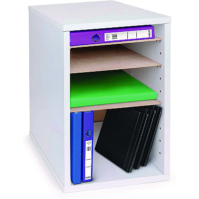 AdirOffice 11 Compartment Wood Mail Paper Sorter Literature Organizer, 11 Sections, Letter Size, 10.75 x 11.75 x 16.2, White (ALHI50011WHI)