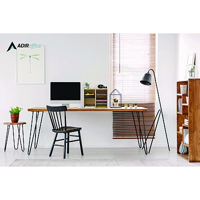 AdirOffice Wood Adjustable 12 Compartment Literature Organizer, 12 Sections, Letter Size, 20 x 11.8 x 16.3, White (ALHI50012WHI)