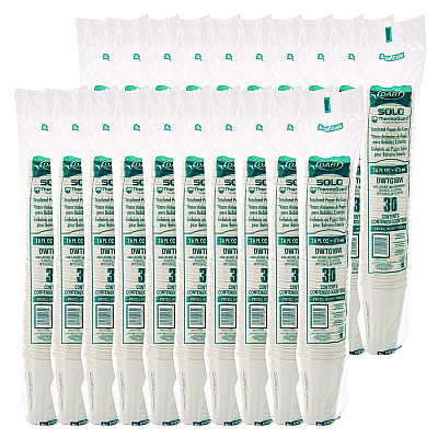 Solo Thermoguard Insulated Paper Hot Cups, 16 oz, White Sustainable Forest Print, 600/Carton (SCCDWTG16W)