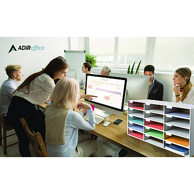 AdirOffice File Classroom Literature Organizer, 15 Sections, Letter Size, 32 x 13 x 17, White (ALHI50115WHI)