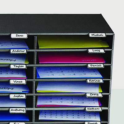 AdirOffice File Classroom Literature Organizer, 30 Sections, Letter Size, 32 x 13 x 21, Black (ALHI50130BLK)