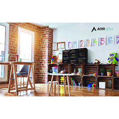 AdirOffice File Classroom Literature Organizer, 30 Sections, Letter Size, 32 x 13 x 21, Black (ALHI50130BLK)