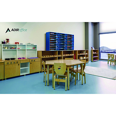 AdirOffice File Classroom Literature Organizer, 30 Sections, Letter Size, 32 x 13 x 21, Blue (ALHI50130BLU)