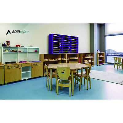 AdirOffice File Classroom Literature Organizer, 30 Sections, Letter Size, 32 x 13 x 21, Purple (ALHI50130PUR)