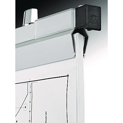 AdirOffice Blueprint Large File Document Hanging Clamps, 18" Wide Documents, 18", Silver, 6 Clamps (ALHI6016)
