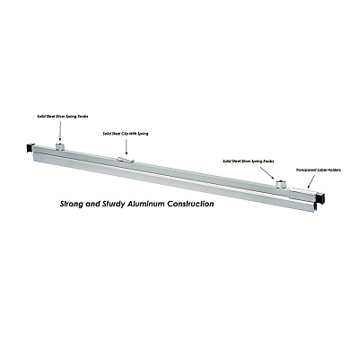 AdirOffice Blueprint Large File Document Hanging Clamps, 18" Wide Documents, 18", Silver, 6 Clamps (ALHI6016)