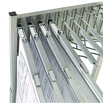 AdirOffice Blueprint Storage Cabinet Rolling Stand, Assorted Document Sizes Accommodated, 27" x 28.5" to 46.5" x 46" to 66", Gray (ALHI613)
