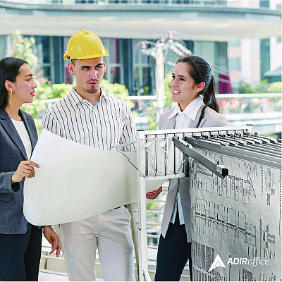 AdirOffice Blueprint Storage Cabinet Rolling Stand, Assorted Document Sizes Accomodated, 27" x 28.5" to 46.5" x 46" to 66", White (ALHI613WHI)