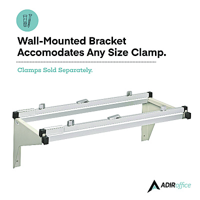AdirOffice Drop Lift Blueprint Storage Wall Rack, Assorted Document Sizes Accommodated, 7.9" x 1.2" x 7.1", Gray (ALHI616)