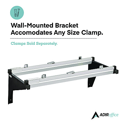 AdirOffice Drop Lift Blueprint Storage Wall Rack, Assorted Document Sizes Accommodated, 7.9" x 1.2" x 7.1", Black (ALHI616BLK)