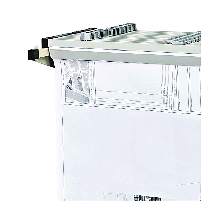 AdirOffice Drop Lift Blueprint Storage Wall Rack, Assorted Document Sizes Accommodated, 7.9" x 1.2" x 7.1", Gray (ALHI616)