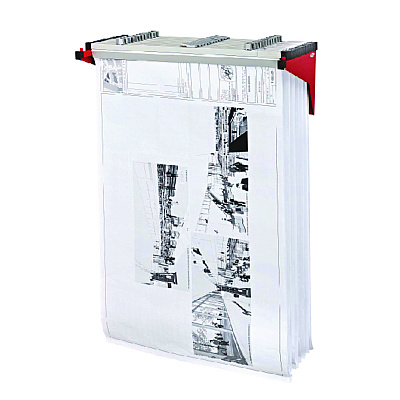AdirOffice Drop Lift Blueprint Storage Wall Rack, Assorted Document Sizes Accommodated, 7.9" x 1.2" x 7.1", Red (ALHI616RED)