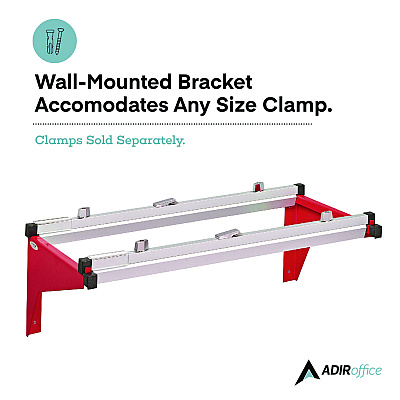 AdirOffice Drop Lift Blueprint Storage Wall Rack, Assorted Document Sizes Accommodated, 7.9" x 1.2" x 7.1", Red (ALHI616RED)