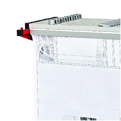 AdirOffice Drop Lift Blueprint Storage Wall Rack, Assorted Document Sizes Accommodated, 7.9" x 1.2" x 7.1", Red (ALHI616RED)