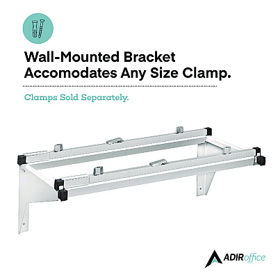 AdirOffice Drop Lift Blueprint Storage Wall Rack, Assorted Document Sizes Accommodated, 7.9" x 1.2" x 7.1", White (ALHI616WHI)