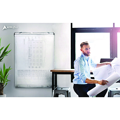 AdirOffice Drop Lift Blueprint Storage Wall Rack, Assorted Document Sizes Accommodated, 7.9" x 1.2" x 7.1", White (ALHI616WHI)