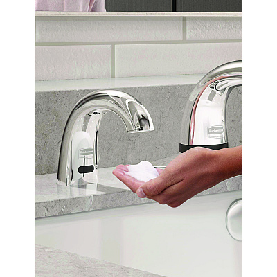Rubbermaid Commercial One Shot Soap Dispenser - Touch Free, Foam, 1.9 x 5.5 x 4, Polished Chrome (RCP4870465)