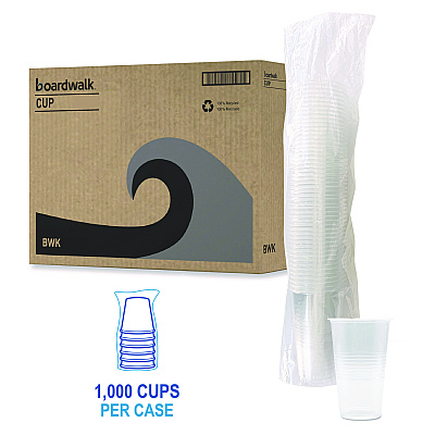 Boardwalk Translucent Plastic Cold Cups, 20 oz, Clear, 1,000/Carton (BWKTRANSCUP20CT)