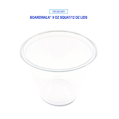 Boardwalk Clear Plastic Cold Cups, Squat, 9 oz, PET, 1,000/ Carton (BWKPET9S)