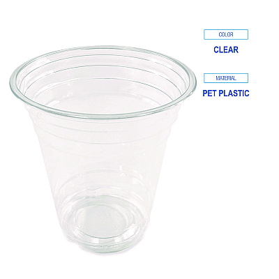 Boardwalk Clear Plastic Cold Cups, Squat, 12 oz, PET, 1,000/Carton (BWKPET12S)